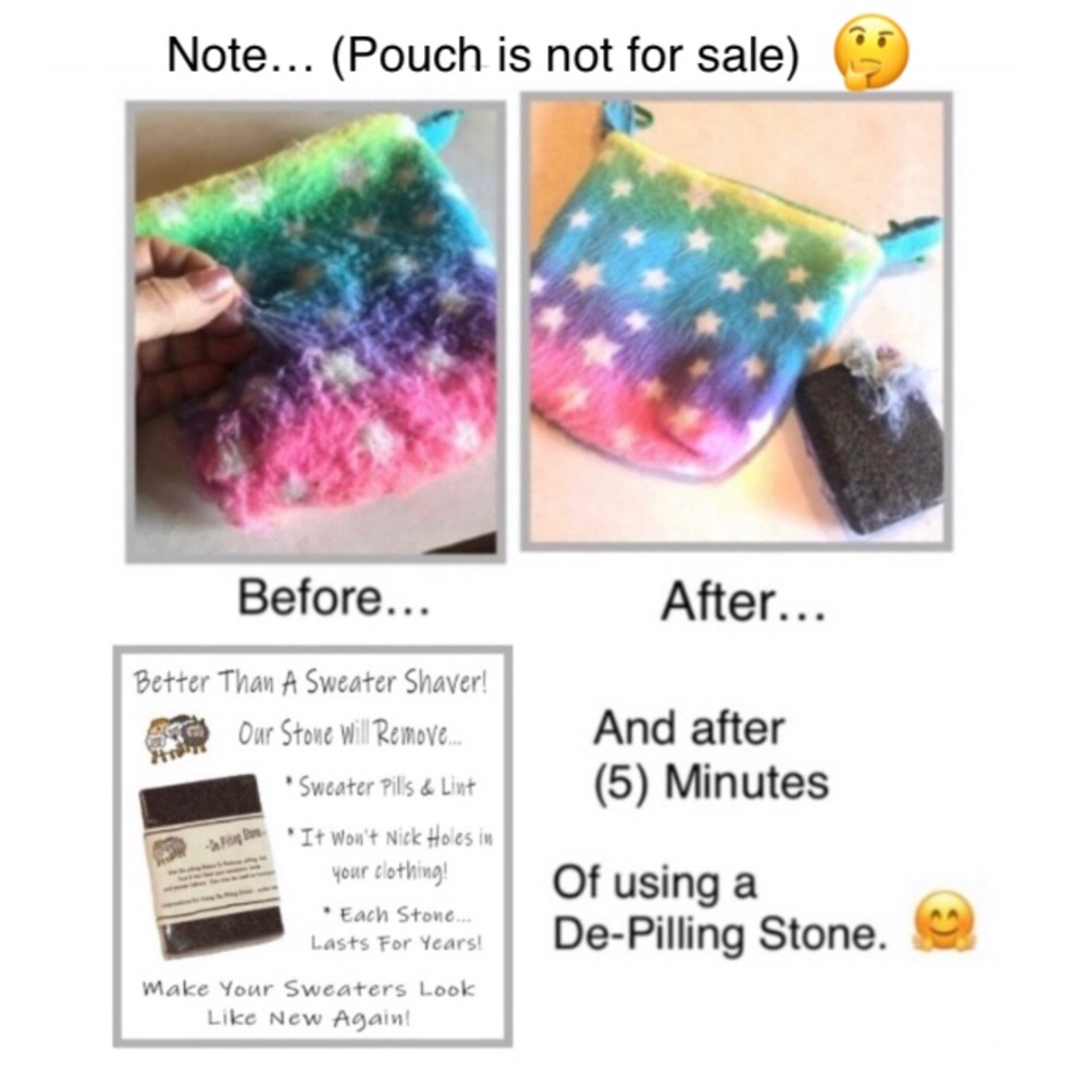 De-Pilling Stone ~ Fuzz Lint Remover For Fleece, Sweaters, Sweat Shirts Etc.